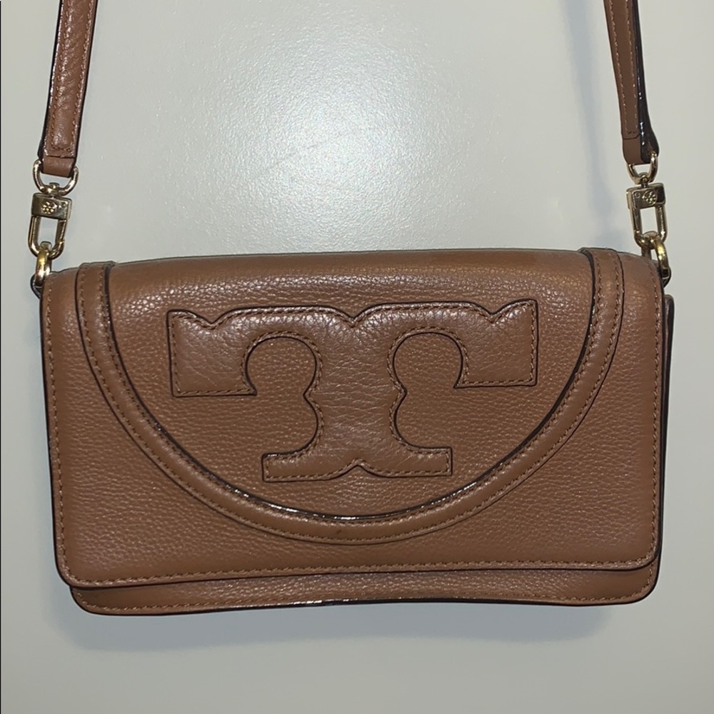 Tory Burch brown leather crossbody